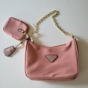 Pink Canvas Purse with Change Holder